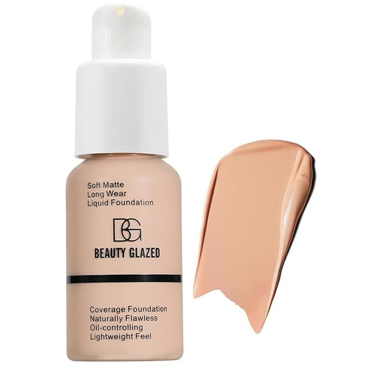 Beauty Glazed Soft Matte Silky Full Coverage Liquid Warm Peach)