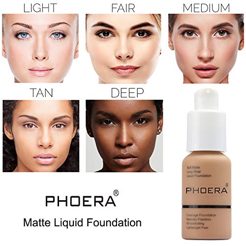 PHOERA Foundation, Flawless Soft Matte Liquid Foundation Makeup