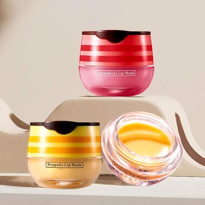 2 Pcs Lip Balm Honey Pot, Balm.