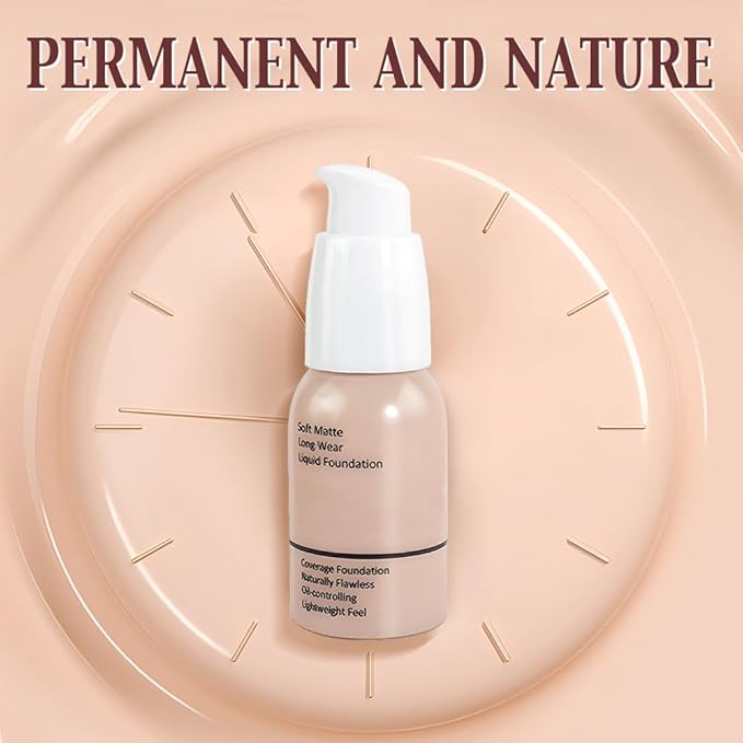 Matte Liquid Full Coverage Foundation, Flawless Soft Matte of 1)