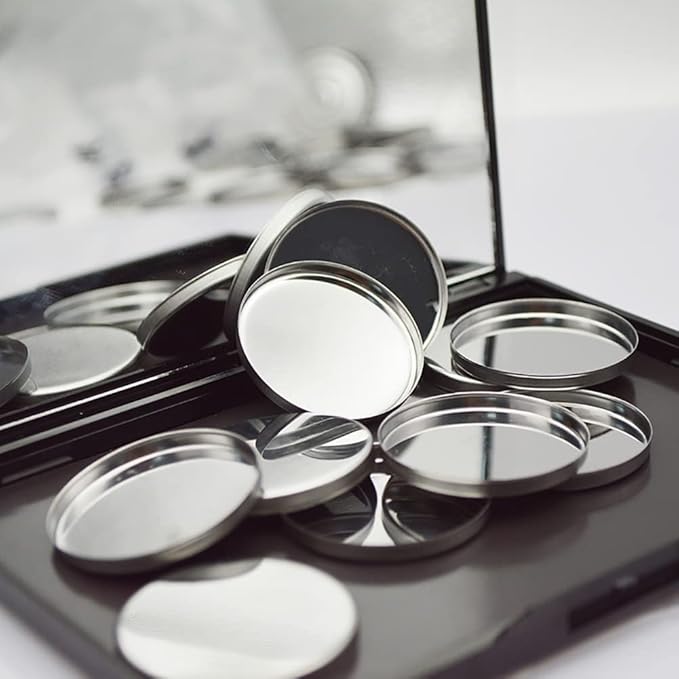 20 Pcs Metal Eyeshadow Pans Round Empty Round