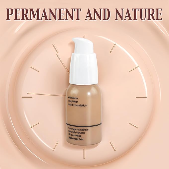 Matte Liquid Full Coverage Foundation, Flawless Soft Matte of 1)