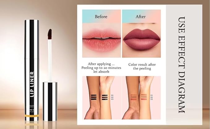 Peel Off Lip Liner Stain – Velvet Lip Glkoss Long-Lasting, Moisturizing & Non-Sticky Matte Lip Lacquer, Pigmented, Smudge-Proof Liquid Lipgloss (red)