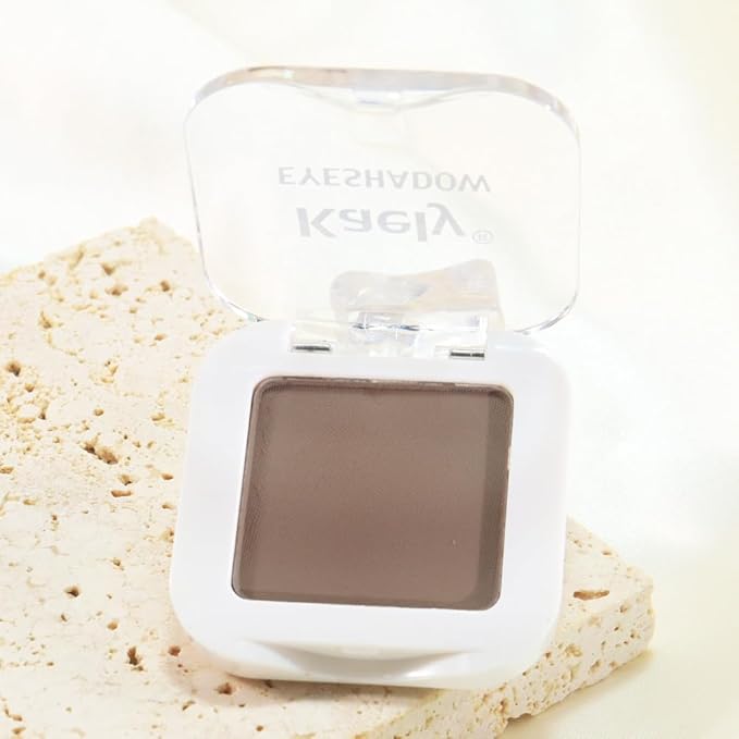 Kaely Pressed Single Eyeshadow Makeup, Cocoa Brown Matte Highly Pigmented Monochrome Eye Shadow Palette, Waterproof Neutral Powde Mini Eyeshadow, sombras para ojos, Lightweight Blendable, 18
