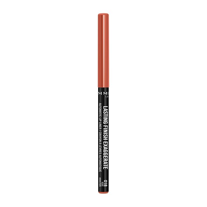 Rimmel Lasting Finish Exaggerate Automatic Lip Liner, 18 Rose Addiction (Pack of 5)