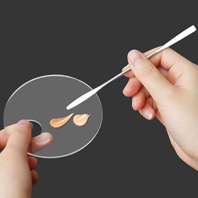 2 Pcs Acrylic Makeup Palette Makeup Mixing Tray
