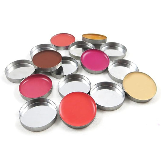 Silver Empty Round Metal Pans 60 Pack