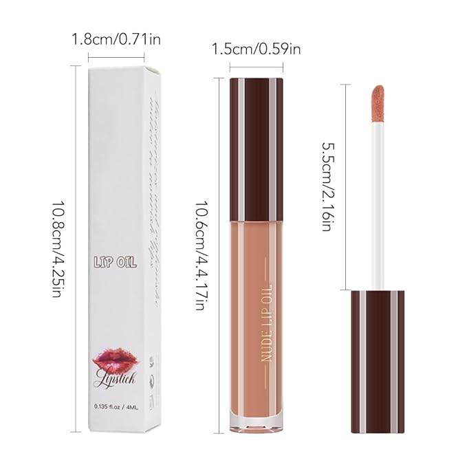 Hydrating Lip Glow Oil, Plumping Lip Oil, Tinted Lip Plumper Gloss,Younger-Looking Lips | Nourishing Long Lasting Non-Sticky Hydrating & Smoothing Lip Treatment Cruelty Free 02#
