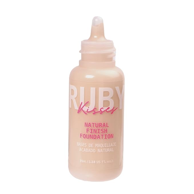 Ruby Kisses Liquid Foundation Medium Coverage, Lightweight, Natural