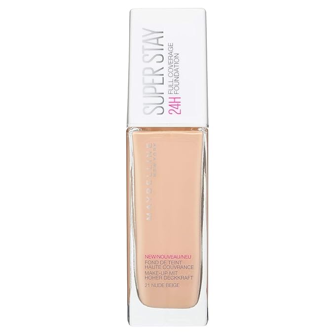 Maybelline New York Foundation, Superstay 24 Hour Longlasting Nude Beige 30 ml