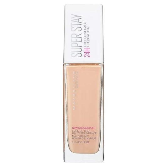 Maybelline New York Foundation, Superstay 24 Hour Longlasting Nude Beige 30 ml