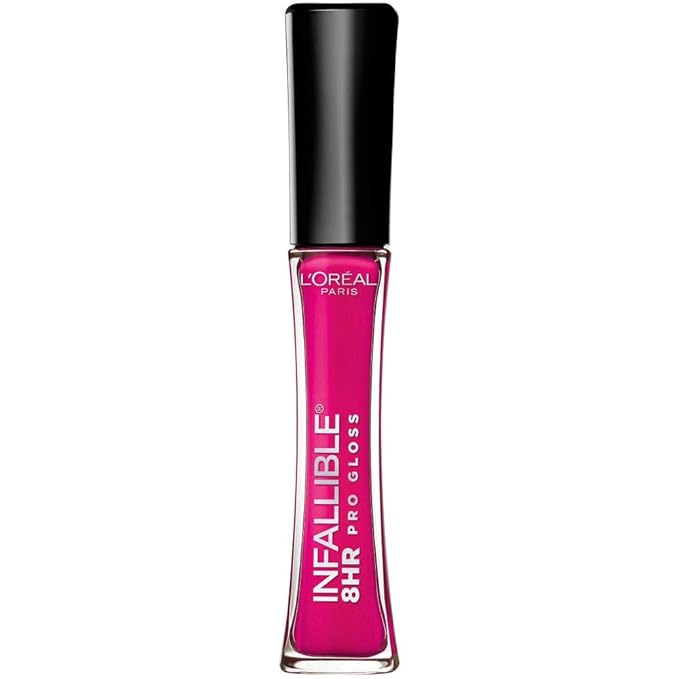 L’Oreal Paris Makeup Infallible 8 Hour Hydrating Lip Gloss, Pink Topaz, 0.21 Fl Oz