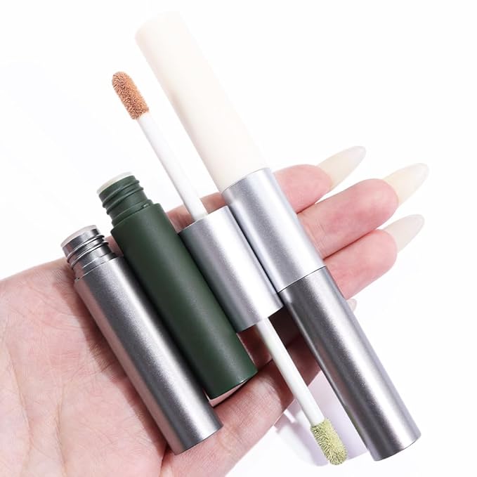 Kaely 2Pack Dual-Ended Concealer Stick,Acne Dark Spot Corrector Brightener Waterproof,01+02