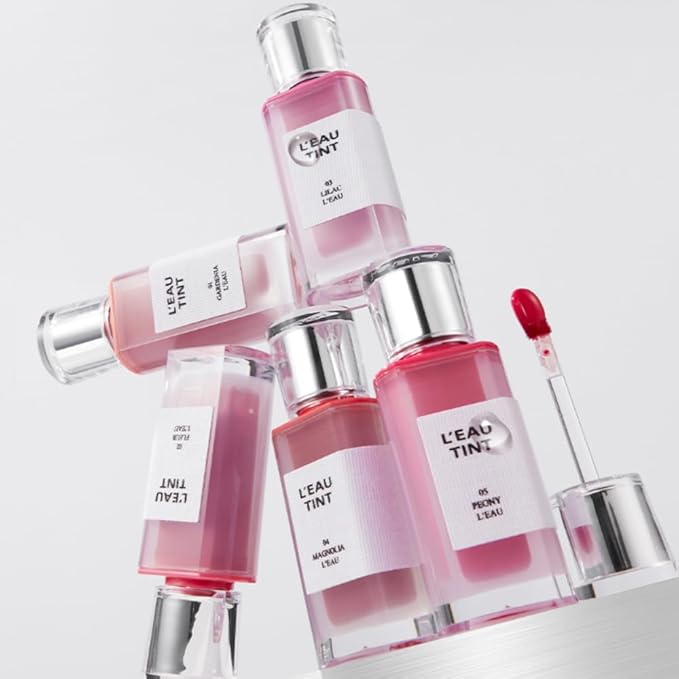 BBIA L’EAU Tint – Glossy & Glow Lip Stain, Watery Lip Tint, Non-Sticky, High Shine Finish, Long-lasting, Moisturizing, Lightweight, Natural, Daily Use, Vegan, Korean Lip Makeup (02 FLEUR L'EAU)