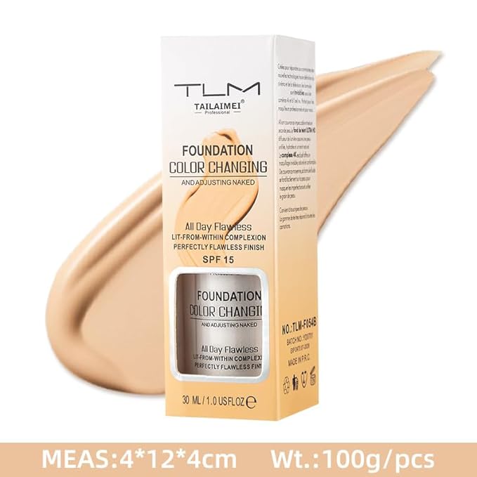 TLM Foundation Color Changing,TLM Colour Changing Liquid Fou 30ML