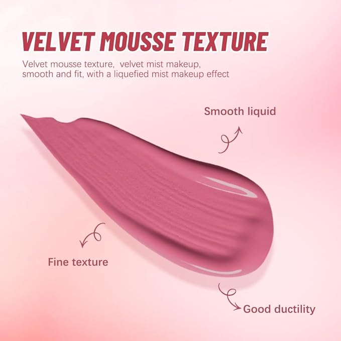 Liquid Blush,Cream Blush,Soft Smooth Natural Matte Finish,Long Lasting&Waterproo Blush Makeup.(01-BLISS)