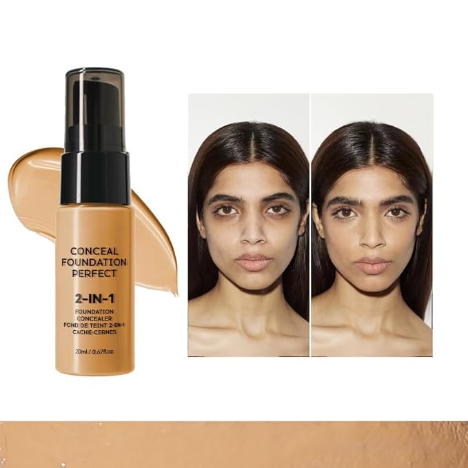 6 Colors Liquid Foundation Long-Lasting,Poreless Liquid Oil Concealer