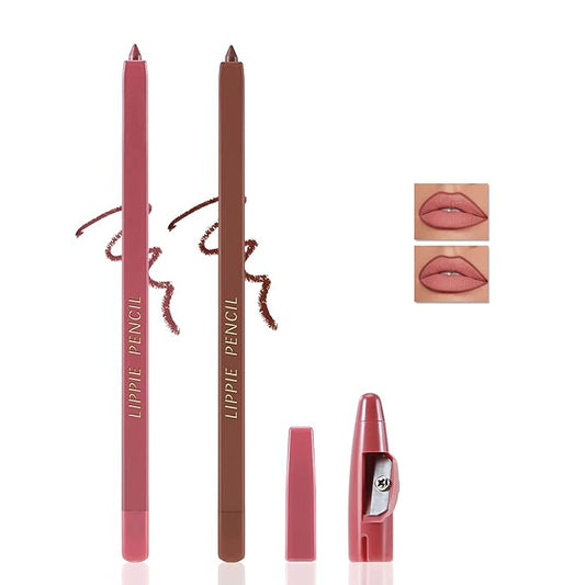 Matte Lip Liner Pencil,Highly Pigmented Retractable Lip Crayon,All Pencil,Highly