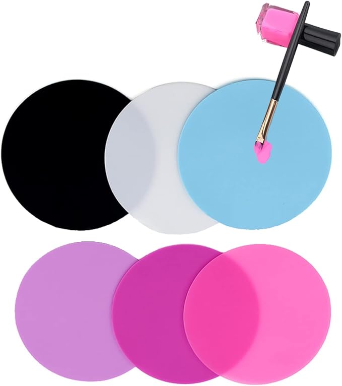 8 Sheets Silicone Round Shape Nail Art Painting