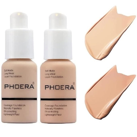 2 Pack PHOERA Foundation 102# Nude and 103#