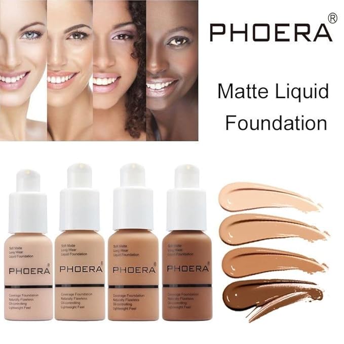2 Pack PHOERA Foundation 102# Nude and 103#
