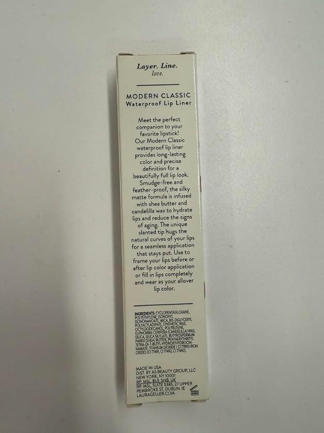 LAURA GELLER NEW YORK Modern Classic Lip Liner, Luxurious Creamy Long Lasting Lip Liner, Prevents Feathering and Fading, Happy Hazelnut
