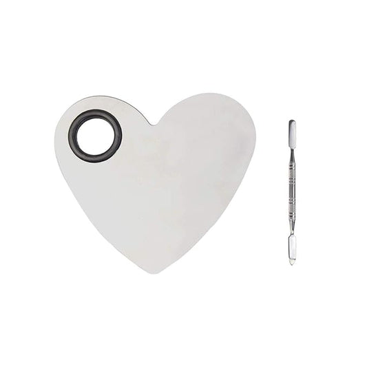 Stainless Steel Heart Shaped Makeup Palette Spatula -