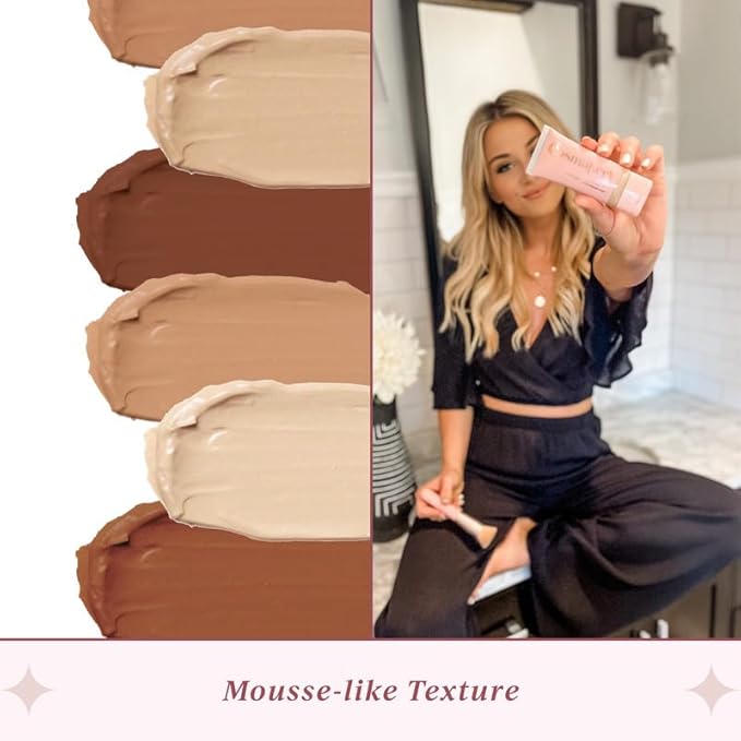 Foundation for Light to Full Coverage - Mousse Cruelty-free (Rich)