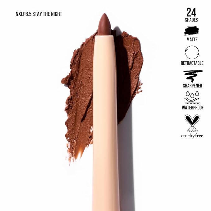 Retractable Waterproof Lip Liner with Built-in Sharpener by Beauty Creations NUDEX Collection (Stay The Night 8.5)