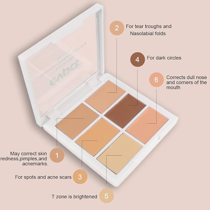Pro 6 Color Correcting Concealer Palette Light Medium