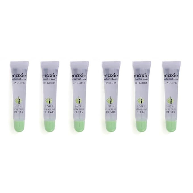 Maxie by Plantico Beauty Clear Lip Polish bulk (12 Pieces) CLEAR/ALOE (ALOE, 6 PCS)