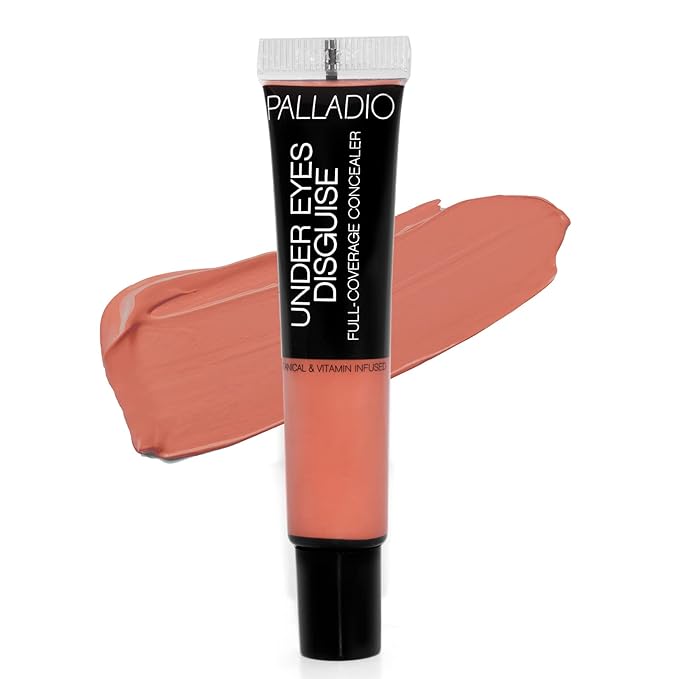 Palladio Full Coverage Concealer, Under Eyes Disguise, Creamy Peach Tea
