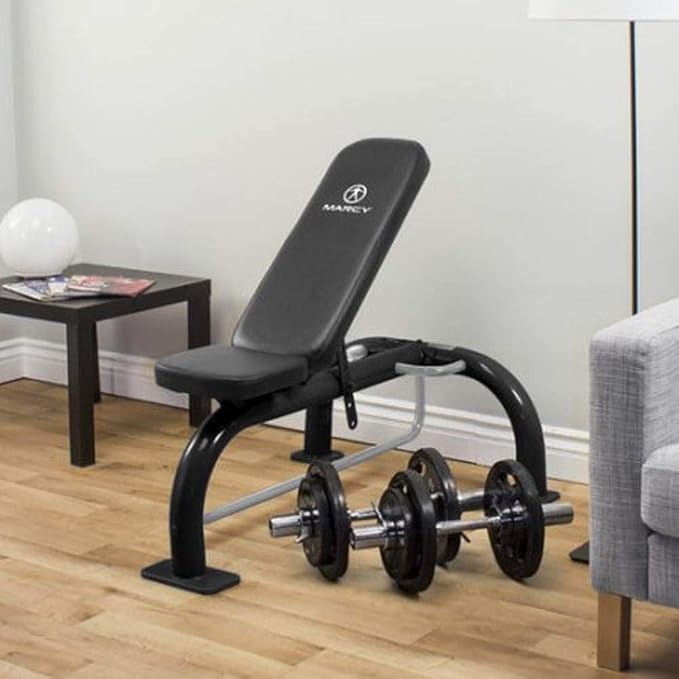 Marcy Multipurpose Utility Weight Bench – Adjustable Backrest Positions SB-10900 Black 9.25 x 17.50 x 42.00"