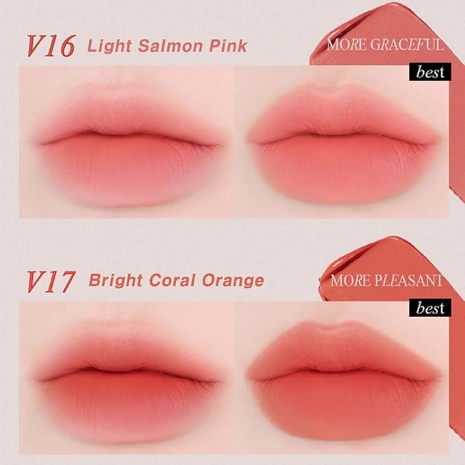 BBIA Last Velvet Tint - Soft & Creamy Matte Finish Lip Stain, Blur Effect with Velvety Texture, Long-Lasting, High Pigment, Lightweight, Non-Drying, Vegan, Korean Lip Makeup (V17 MORE PLEASANT)