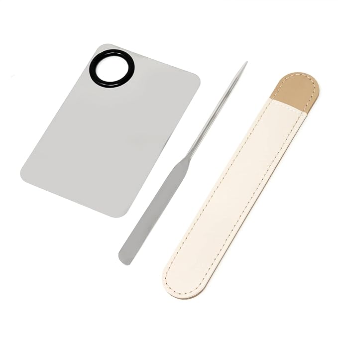 Honbay 1PCS Stainless Steel Makeup Spatula and 1PCS
