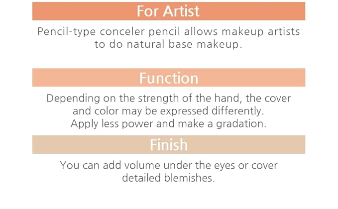 [K-Beauty Makeup] Courcelles Concealer Pencil CC706/CC707/CC708, Hard type-Natural (CC708-Dark Beige+Sharpener)