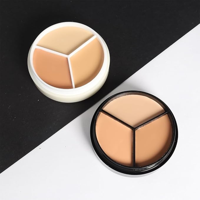 Pro 2pcs Tri-color Face Concealer Contour Palette.Demi Beige