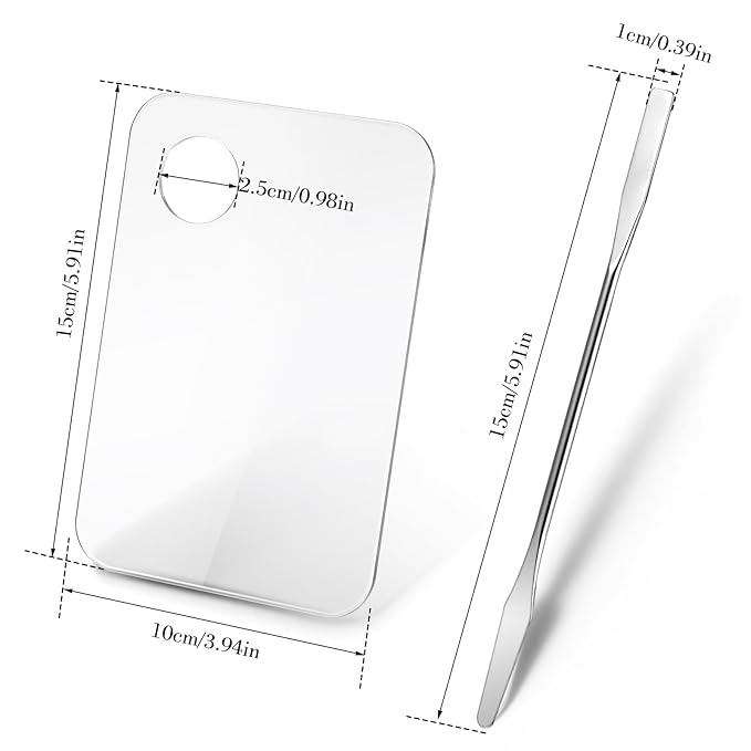 Makeup Palette Tray, Acrylic Foundation Palette with Spatula