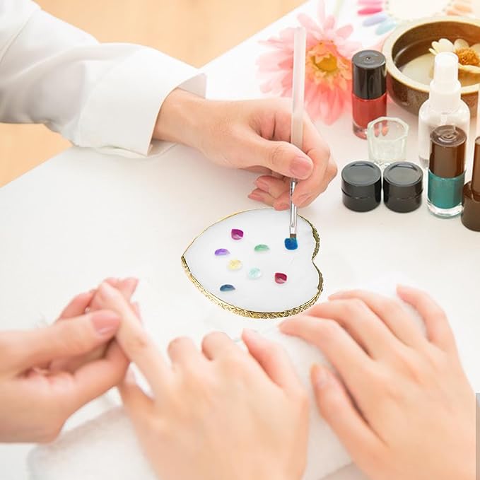 2pcs Resin Nail Art Palette Nail Painting Mixed