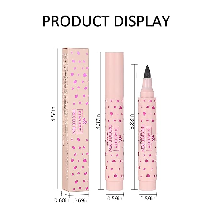 Erinde 2PCS Freckle Pen, Natural Lifelike Freckle Makeup Dark Brown