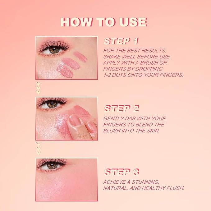 YOUNG VISION Liquid Cheek Blush -Soft Cream Rouge/Blusher Dewy Finish