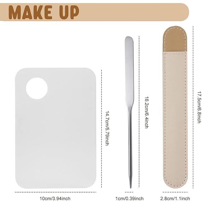 Makeup Spatula and Makeup Palette, Stainless Steel Foundation