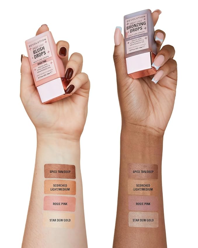 Revolution, Bright Light Blush Drops, Infused with Hyaluronic