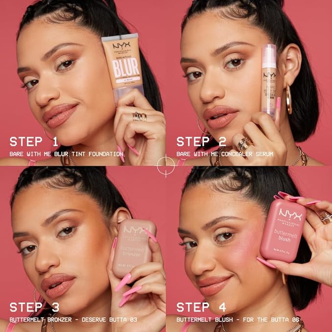 NYX PROFESSIONAL MAKEUP Buttermelt Powder Blush, Fade and Transfer-Resistant Blush, Up to 12HR Make Up Wear, Vegan Formula - U Know Butta