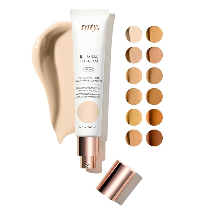 Ilumina CC Cream SPF 50+, 100% Mineral Color WARM IVORY