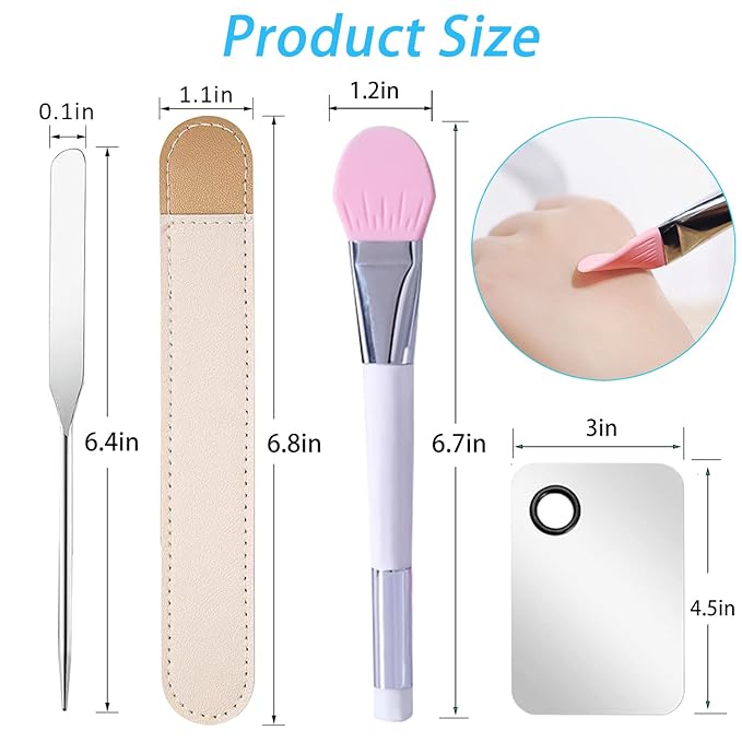 Makeup Spatula,Korean Spatula Makeup Stainless Steel Makeup Spatula