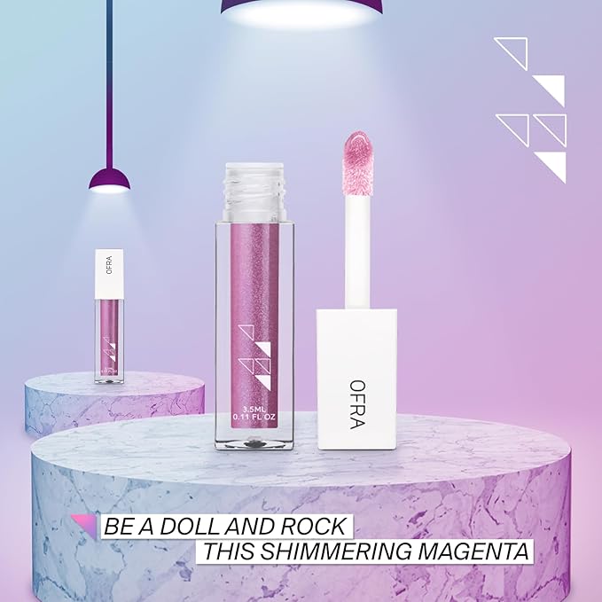 OFRA Ultra-Glossy Lip Gloss - Babydoll | Non Sticky, Long Lasting Formula for Smooth, Hydrated Finish | 3.5ml/1.1oz