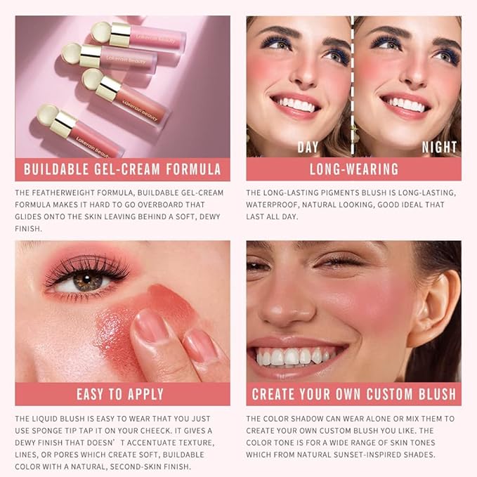 Velvet Liquid Blush, Natural Matte Finish Looking, Dewy 0.25 oz