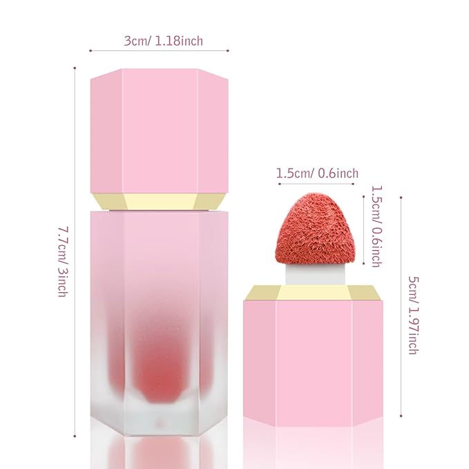 Liquid Blush for Cheeks, Soft Cream Blush with EBULLIENT-Cool Pink