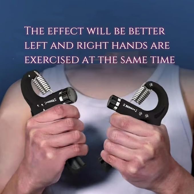 1Pcs Grip Strength Trainer Wrist Strengthener with Counter 11-132 Lbs/5-60kg(Black) Lbs/5-60kg(Black)